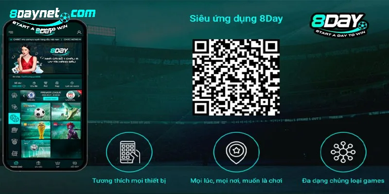 Quy trình tải app nhà cái 8Day đơn giản và miễn phí hoàn toàn